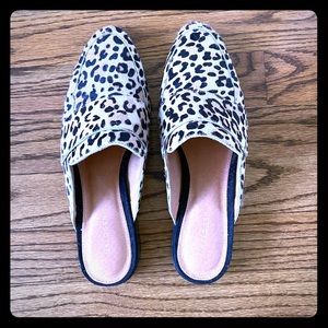 Calf hair printed mule